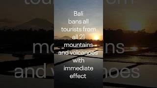 Bali bans all tourists #bali #travel #shorts #travelinfo