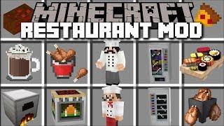 Minecraft RESTAURANT MOD / SERVE CUSTOMERS AND BECOME A CHEF!! Minecraft Mods