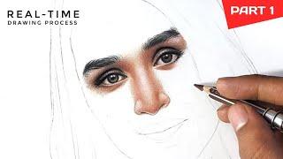 REAL-TIME Hyper Realistic Colour Drawing Process PART 1 (BEGINNERS TO ADVANCE)