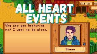 Shane's ALL HEART EVENTS in Stardew Valley 1.5