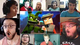 "Follow Me" | Minecraft FNAF Animated Music Video | REACTION MASH-UP