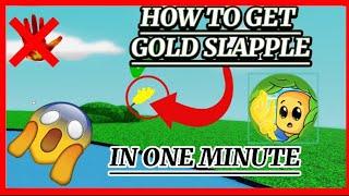 HOW TO GET NEW SLAPPLE BADGE IN 1 MINUTE SLAP BATTLES (0 robux) (OVERKILL COUNTER) (NEW UPDATE)