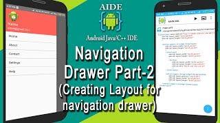 Android AIDE NavigationDrawer tutorial Part-2