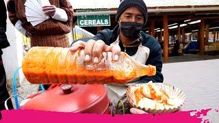 Bhutanese STREET FOOD at Farmers Market - Chili Momos, Honey & Dry Chilis | Thimphu, Bhutan