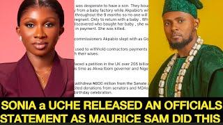 SONIA UCHE RELEASED AN OFFICIAL STATEMENT AS MAURICE SAM DID THISBIRTHDAY#soniauche#mauricesam