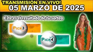 Resultado PICK3 Y PICK4 NOCHE del MIÉRCOLES 05 de Marzo de 2025.