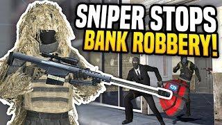 SNIPER STOPS BANK ROBBERY - Gmod DarkRP | Special Forces Team!