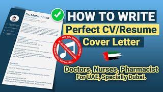 How to make perfect CV (Resume), Cover letter for UAE Jobs, Dubai (WITHOUT BACKGROUND MUSIC)