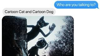 Cartoon Cat vs Cartoon Dog