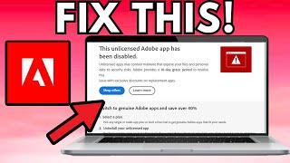 FIX This Unlicensed Adobe App Has Been Disabled