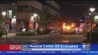 Patients Evacuated From Smoky ER At UCI Medical Center In Orange