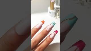 Make a French  tip style nail art designs #nailart #naildesigns #shortsvideo