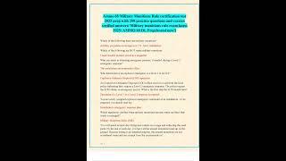 Ammo 68 Military Munitions Rule certification test 2025 prep with 200 practice questions and correct