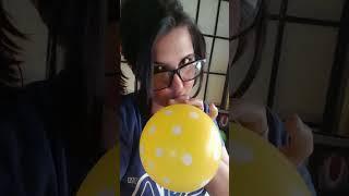 Would you let this nerdy girl blow your balloons? 