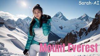 [4K] Sarah AI Lookbook- Exploring Mount Everest - The Highest Mountain in the World