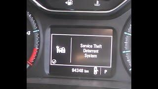 Holden RG Colorado (GM Chevrolet) "Service Anti Theft Deterrent System" Fault solved. MY17-20