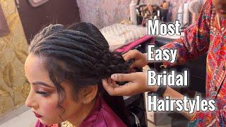 Most Easy Bridal Hairstyles For Wedding | Messy Hairstyles | Instagram Viral Hairstyle