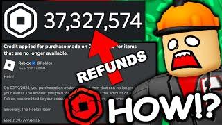 Insane robux refunds debunked... (Roblox Robux News)