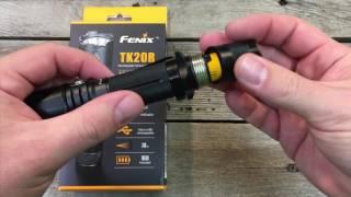 Fenix TK20R Rechargeable Tactical LED Flashlight - Micro USB Charging 18650 Battery INSIDE the Light