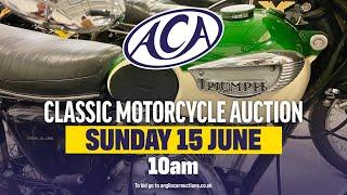 LIVE CLASSIC MOTORCYCLE AUCTION! Anglia Car Auctions June 2025 sale