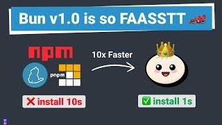Bun v1.0 - Say goodbye to NPM, PNPM and YARN!