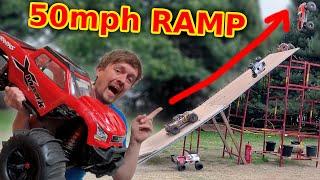 50 RC Cars on GIANT ramp -  Best RC event ever!!