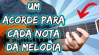 Como Harmonizar Uma Melodia no Violão/Guitarra - Um Acorde Para Cada Nota - Aula de Harmonia