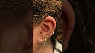 Industrial Piercing - Start to Finish. #industrialpiercing #earpiercing #piercing #bodypiercing