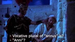 Life of Brian graffiti scene with subtitles