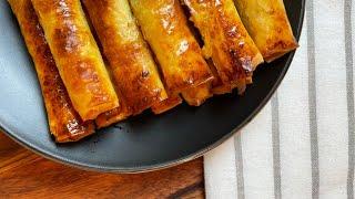 3-minutes for the crispiest appetizer ever CIGARA BUREK | Cheese filled Filo Pastry Rolls recipe