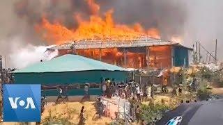 Fire at Rohingya Camp in Bangladesh Guts 30 Houses, Mosque