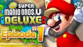 New Super Mario Bros. U Deluxe Gameplay Walkthrough - Episode 1 - Acorn Plains 100% Squirrel Suit!