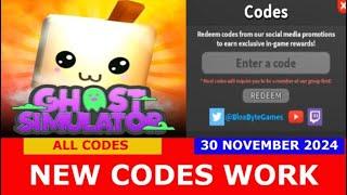 *NEW CODES* [WEEK OF EVENTS] Ghost Simulator ROBLOX | ALL CODES | NOVEMBER 30, 2024