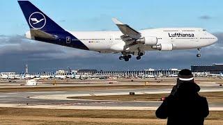 Chicago O'Hare Airport (ORD)  Plane Spotting  -  Rush Hour and Close up Landing / Take off