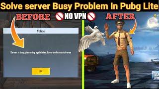 Pubg Lite Me Server Busy Problem Kaise Thik kare | How To Solve Server Busy Problem In Pubg lite