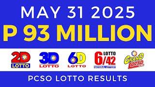 Lotto Result Today 9pm May 31 2025 PCSO