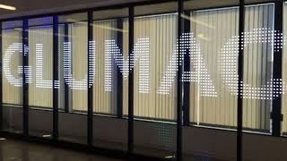 Transparent LED Glass Display at Glumac Office