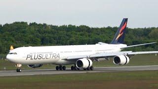 PLUS ULTRA / AIRBUS A340-600 / landing & takeoff HAMBURG AIRPORT