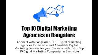 Top 10 Digital Marketing Agencies in Bangalore