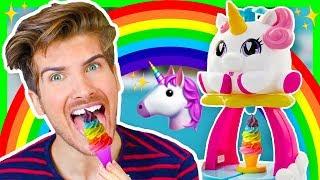 RAINBOW UNICORN ICE CREAM MAKER! | Joey Graceffa