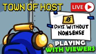  Playing WITH Viewers Among Us Town Of Host Modded | Among Us Live Play !merch !discord