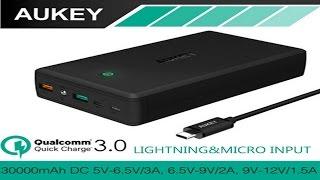 Обзор и тест PowerBank AUKEY 30000 мАч (PB-T11)/ Review and test PowerBank AUKEY 30000 mAh