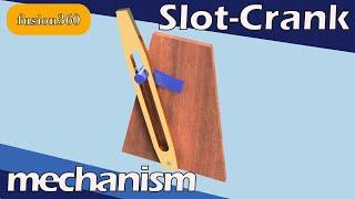 rocking slot slider crank mechanism tutorial for Fusion 360 [Beginner]