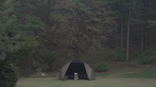 [4K]혼자하는 우중 캠핑 | 헬리녹스 브이타프 | 도모횡성캠핑장