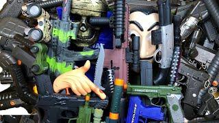 Box of Toys ! Army Military Toy Guns Realistic - Toy Weapons and Equipments