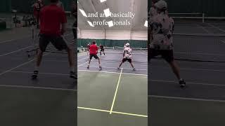 This is what it looks like when college tennis players play pickleball