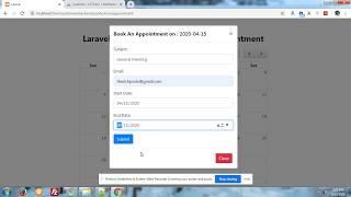 Laravel 7.2 Book An Appointment using FullCalendar Part 1