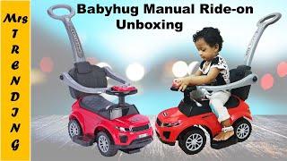 Babyhug 3 in 1 manual ride on car unboxing & Review in Tamil || Atharva's First Car Unboxing