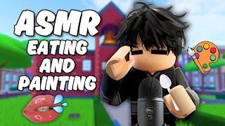 Roblox ASMR ~ EATING AND PAINTING YOU  (wet mouth sounds and whispers!)