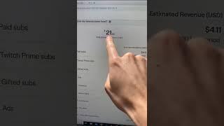 My Twitch Affiliate Revenue  #twitch #streamer #twitchtips #supportsmallstreamers #gamer